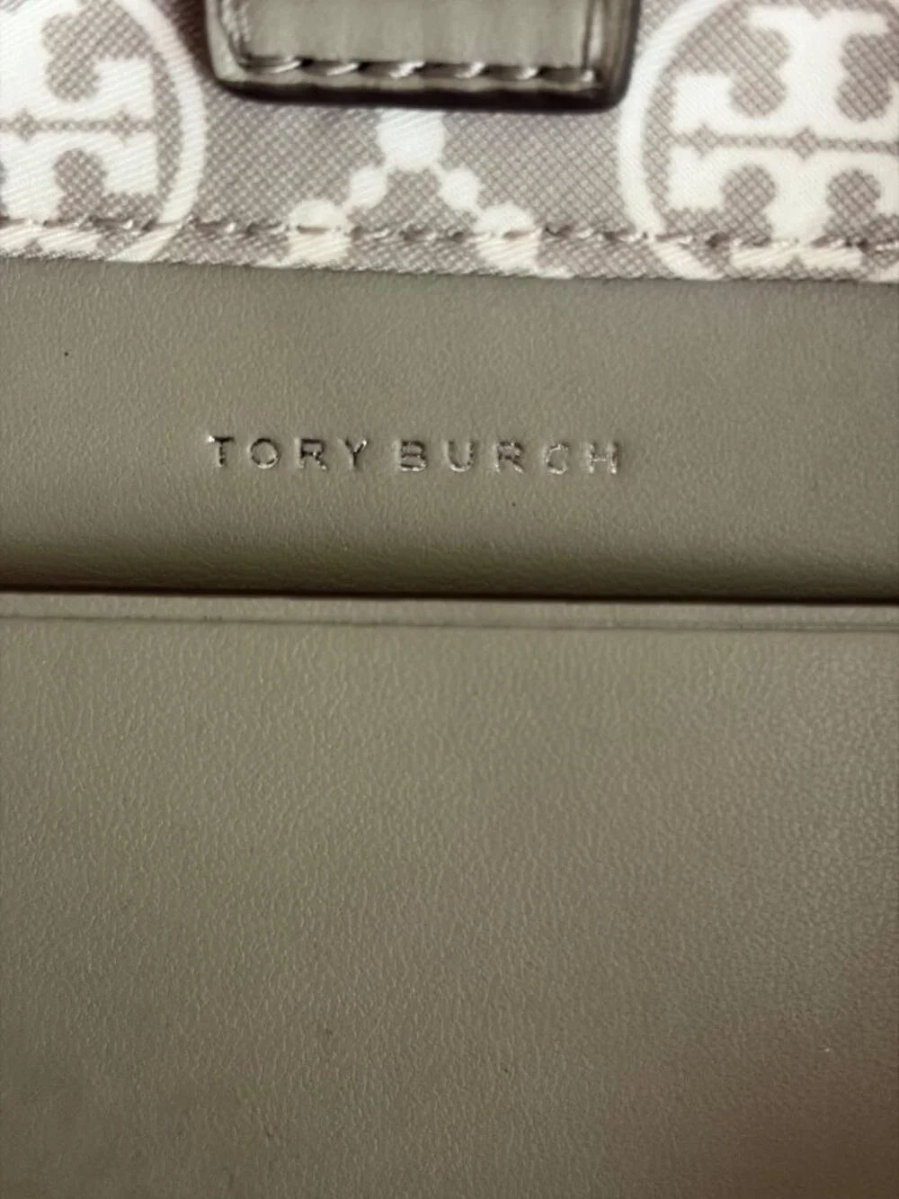 Tory Burch Mini Ella Horse Tote Crossbody Gray & Magenta
